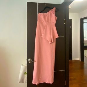 Bohoo Dusty pink/ mauve pink bridesmaid dress